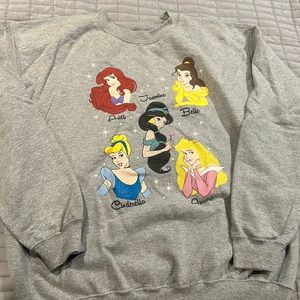 Grey Disney Princess Crew Neck Sweatshirt